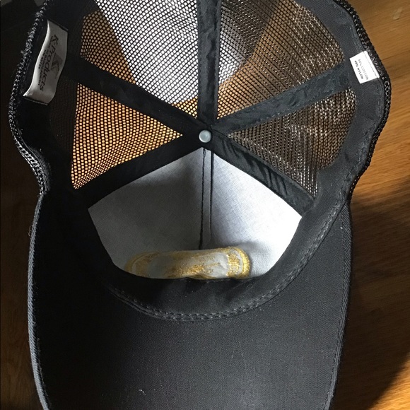 VTG NRA National Rifle Association 80s Black Gold Cap USA Trucker Snapback Hat - Picture 6 of 8